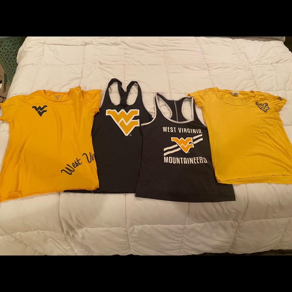 Lot of WVU tanks and t-shirts M and L